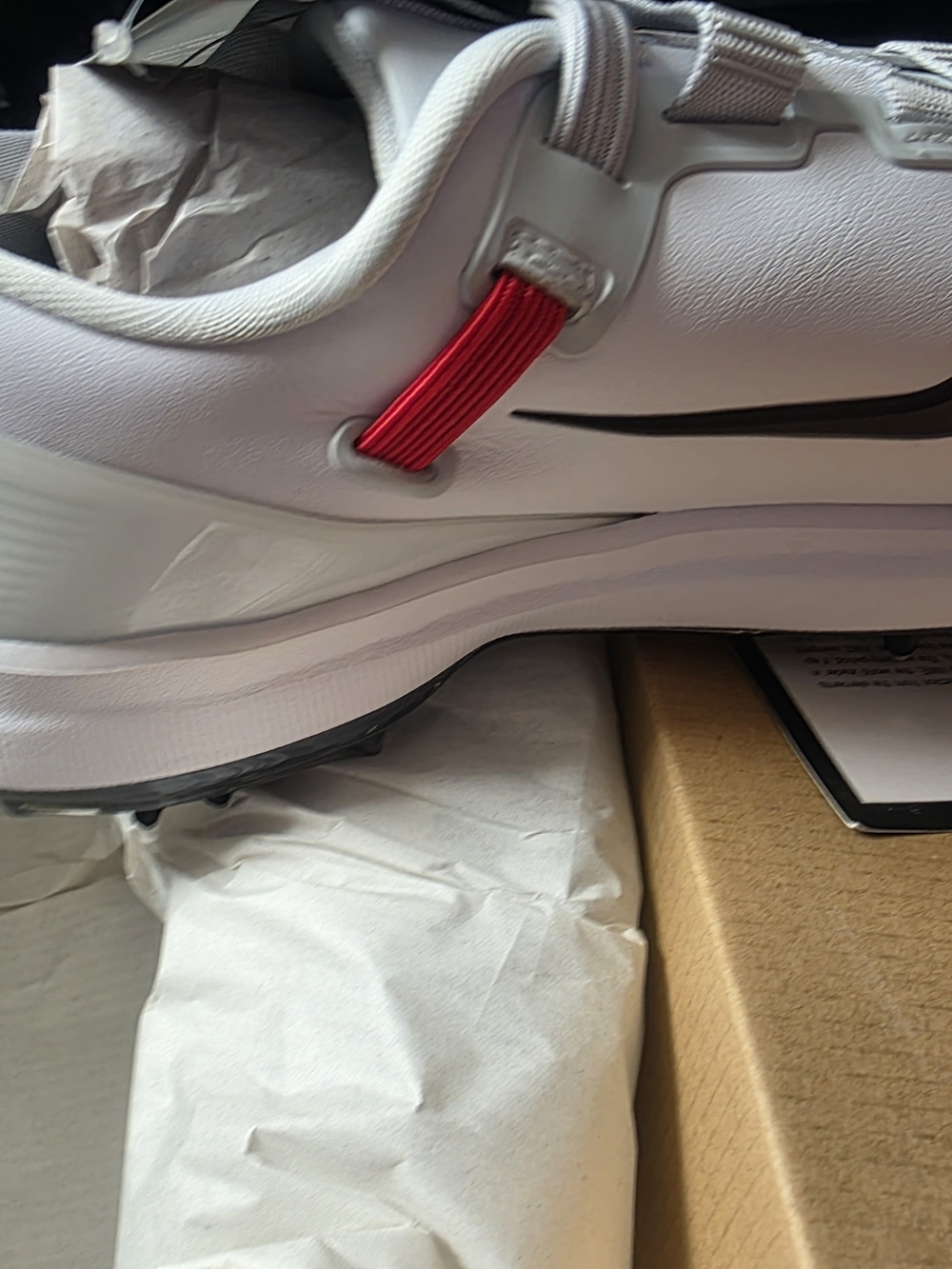 Nike Tiger Woods TW71 Fast Fit Golf Cleats Shoes White - Picture 3 of 6